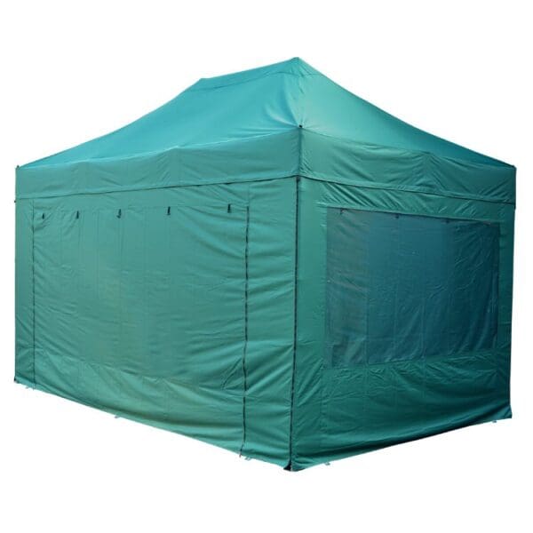 4.5mx3m Pop up Garden Tent Waterproof Canopy Steel Gazebo Marquee with Sidewall 