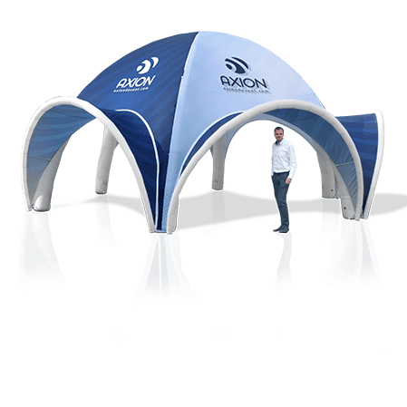 Inflatable clearance spider tent