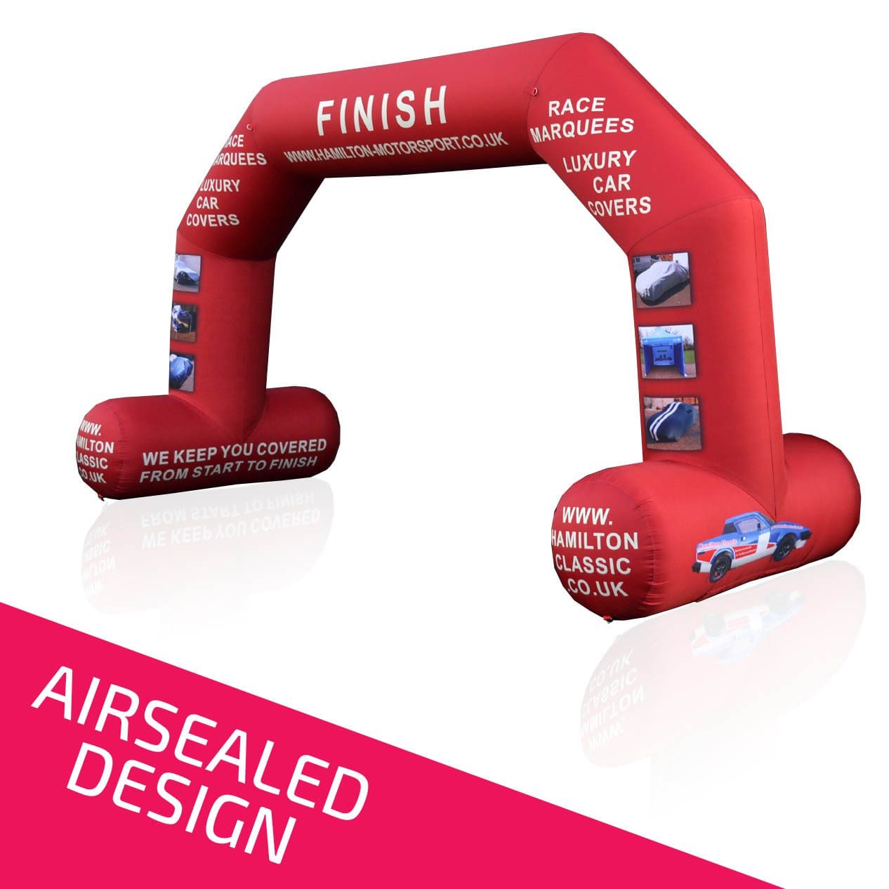 Inflatable arch clearance